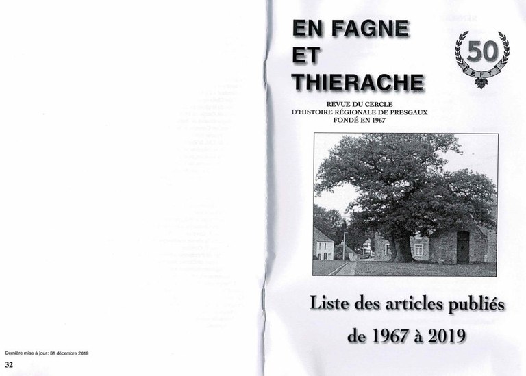 Listes des articles publiés de 1967 à 2019