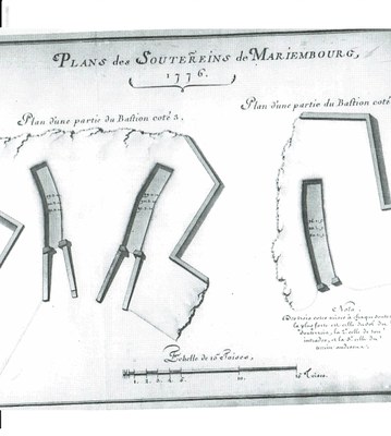 Plan des souterrains 1776