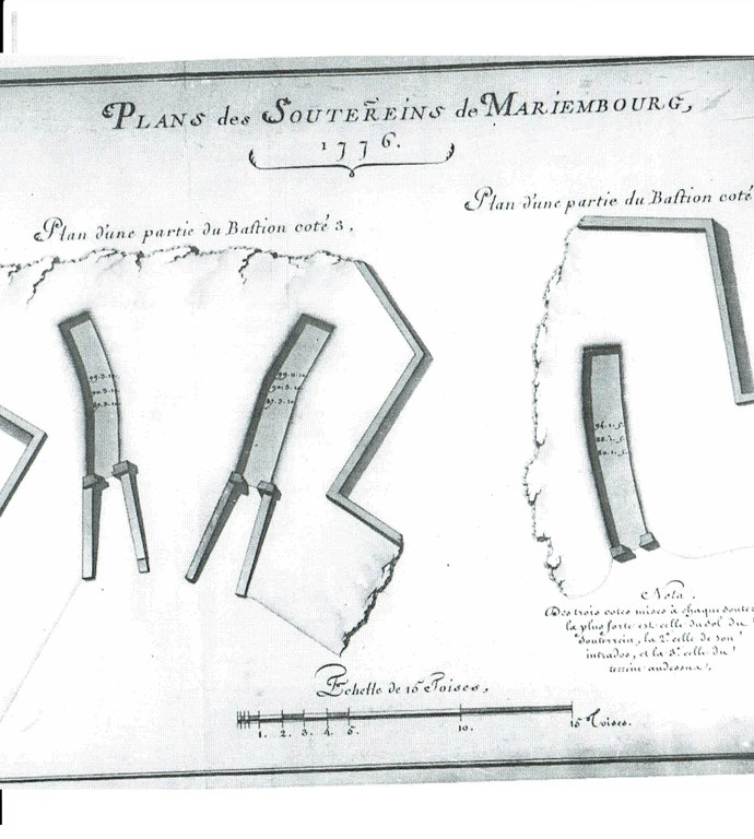 Plan des souterrains 1776