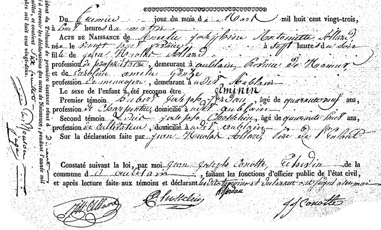 ALLARD Amelie Josephine Antoinette