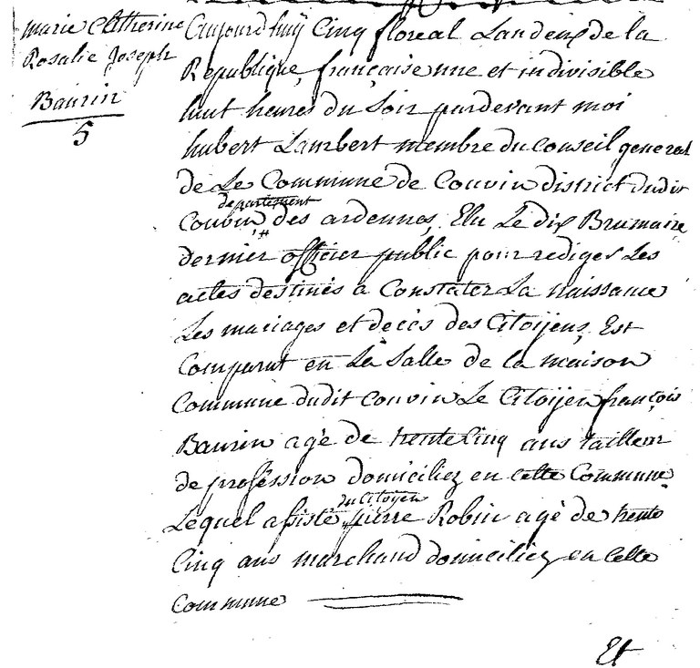 BAURIN Marie Catherine Rosalie Joseph