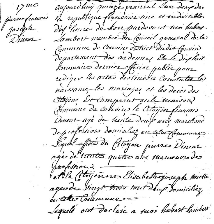 DINEUR Pierre Francois Joseph