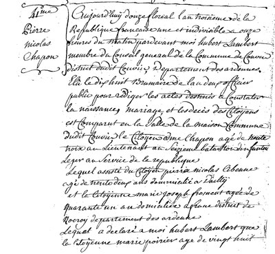 CHAPON Pierre Nicolas