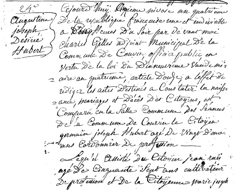HUBERT Augustine Joseph Désirée