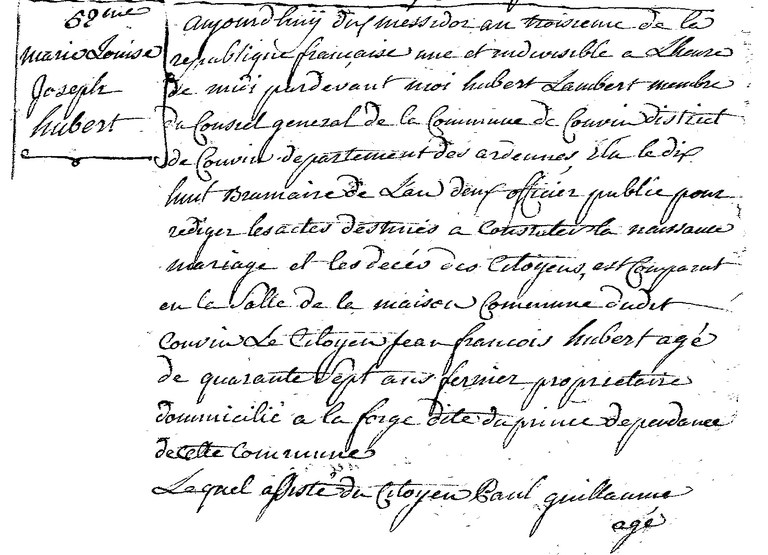 HUBERT Marie Louise Joseph