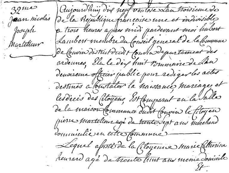 MARTELLEUR Jean Nicolas Joseph
