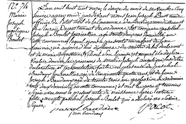 BOULET Marie Joseph Angélique