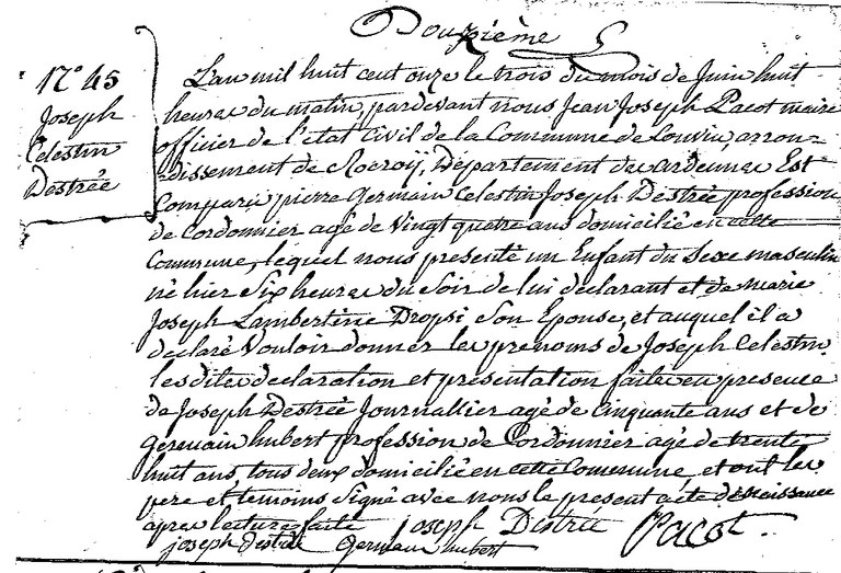 DESTREE Joseph Célestin