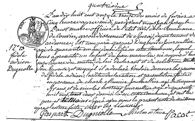 DUGNOLLE Fidèle Adrien