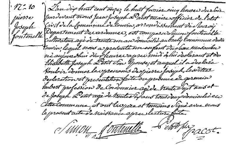 FONTENELLE Pierre Joseph