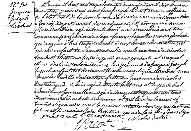 LAMBERT Jacques Joseph