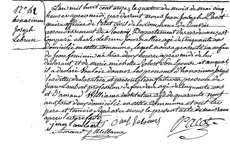 LEBRUN Honorine Joseph