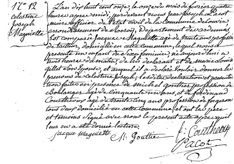 MAGNIETTE Célestin Joseph