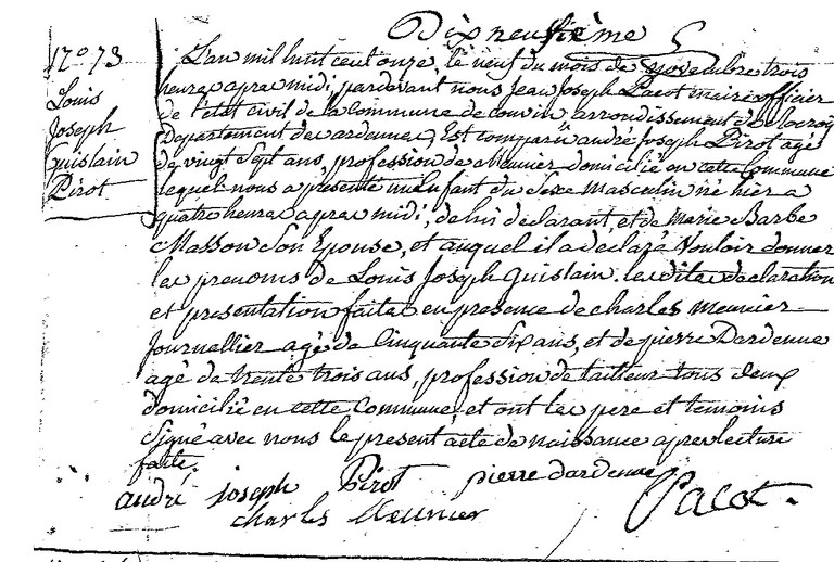 PIROT Louis Joseph Guislain