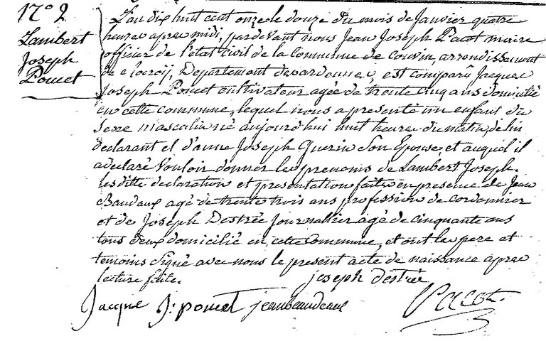POUCET Lambert Joseph