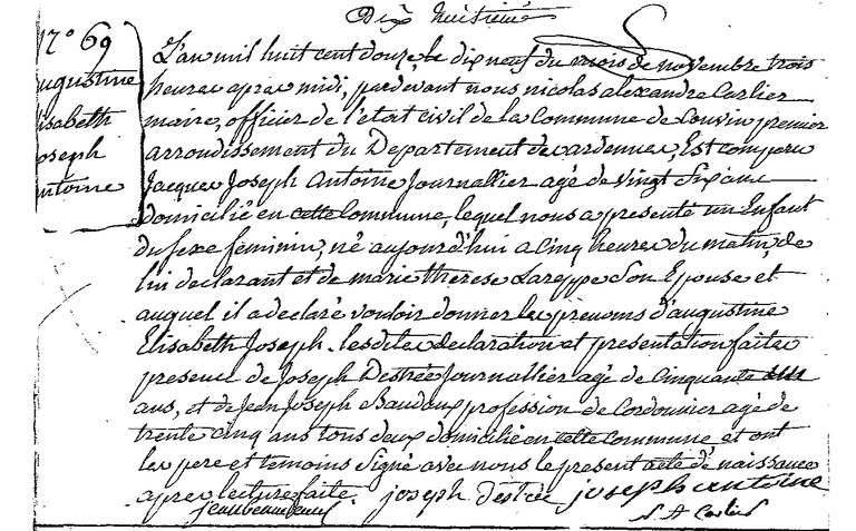 ANTOINE Augustine Elisabeth Joseph