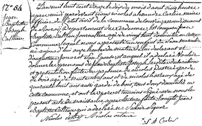 CATHIAU Jean Baptiste Joseph