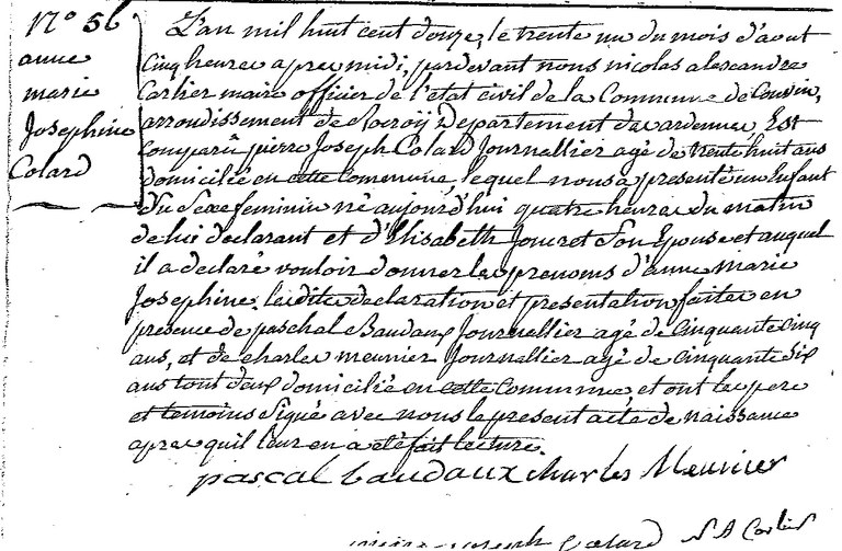 COLARD	Anne Marie Joséphine