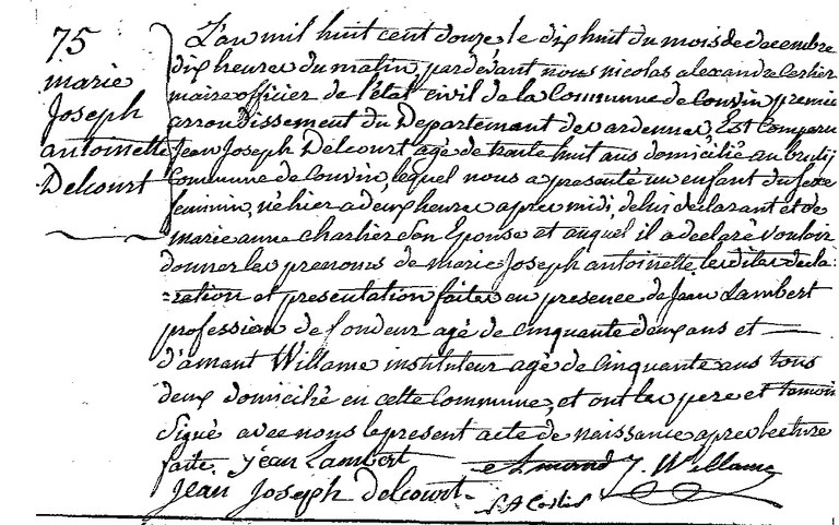 DELCOURT Marie Joseph Antoinette
