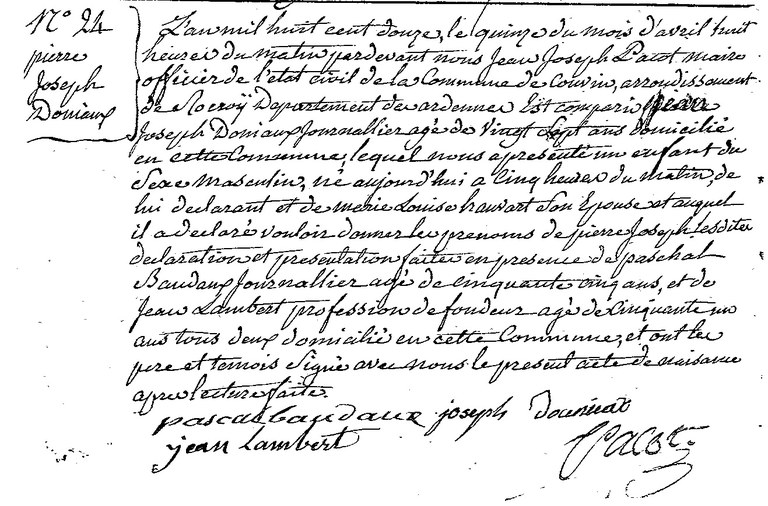 DONIAUX Pierre Joseph