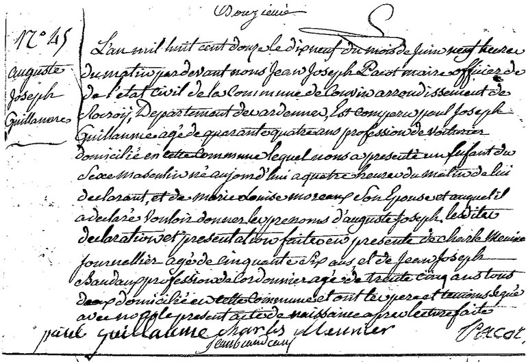 GUILLAUME Auguste Joseph