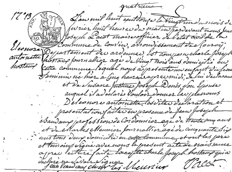HOSTAUX Eléonore Antoinette
