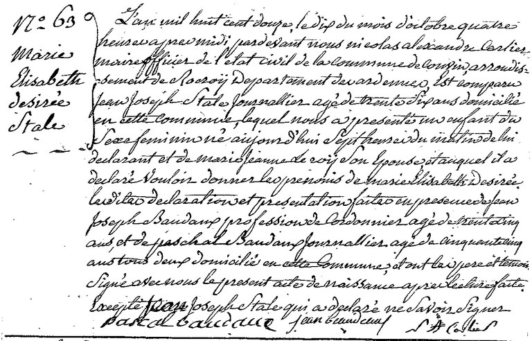 STALE Marie Elisabeth Desirée