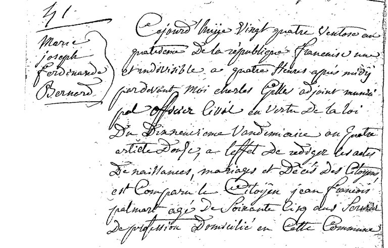 BERNARD Marie Joseph Ferdinande
