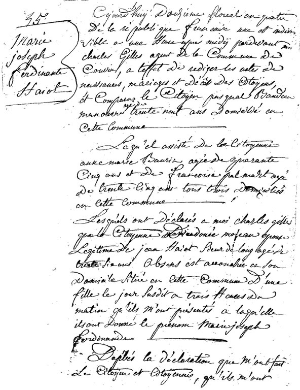 HAIOT Marie Joseph Ferdinante