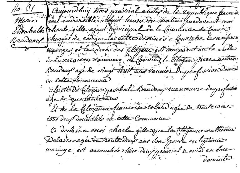 BAUDAUX Marie Elisabeth