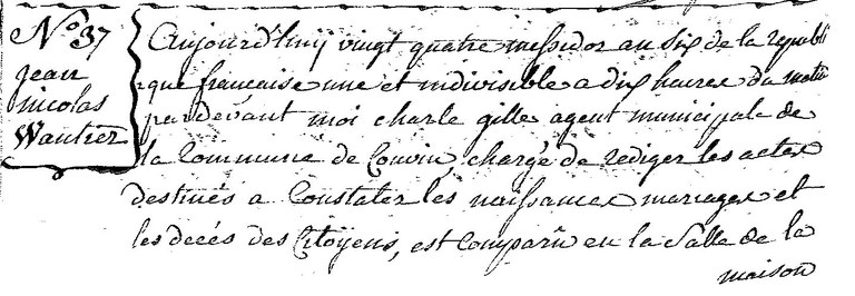 WAUTIER Jean Nicolas