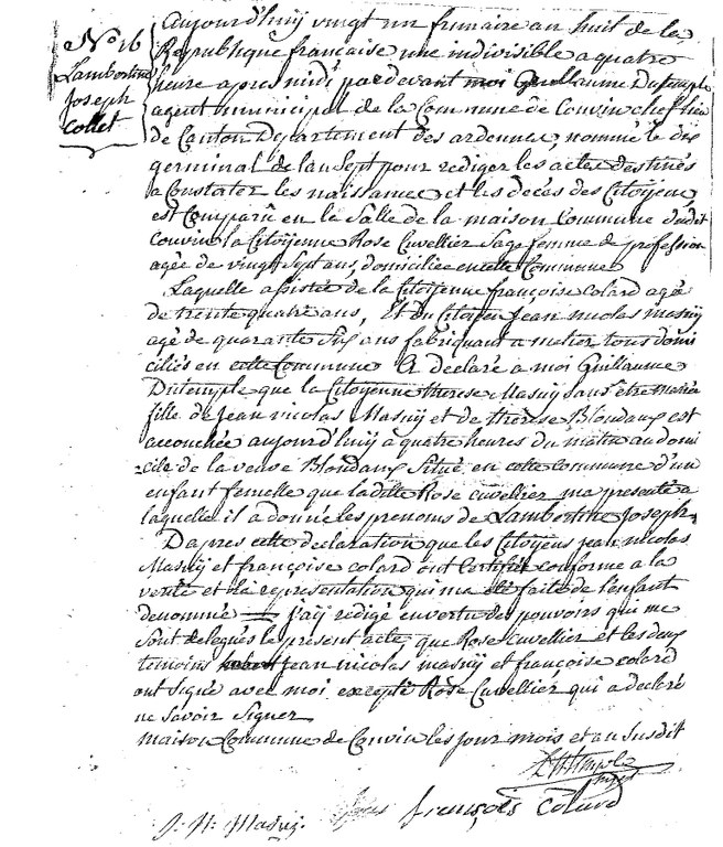 COLLET Lambertine Joseph