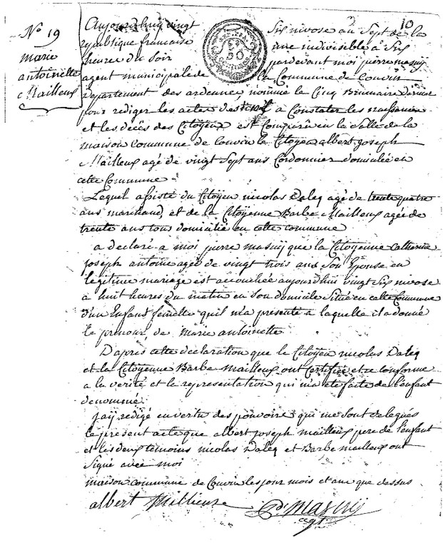 MAILLEUX Marie Antoinette