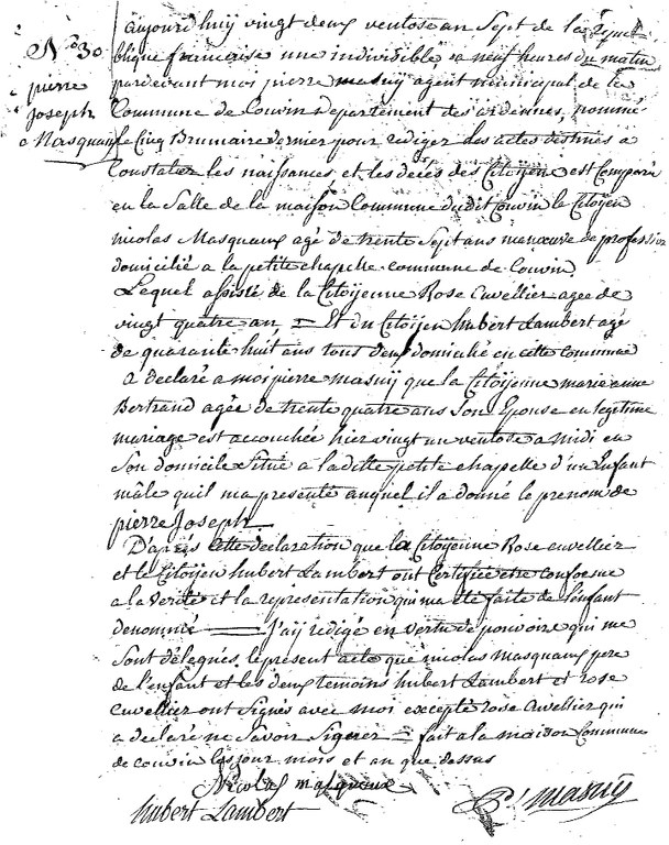 MASQUAUX Pierre Joseph