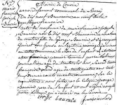 BAURIN Marie Françoise Joseph