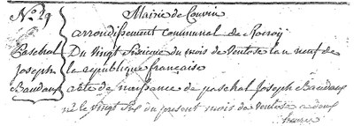 BAUDOUX Paschal Joseph