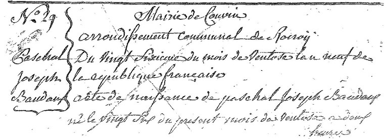BAUDOUX Paschal Joseph