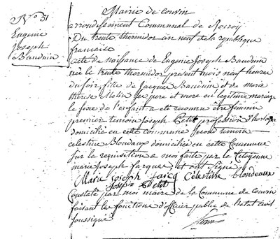 BAUDUIN Eugenie Joseph