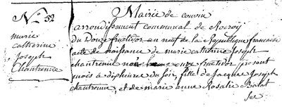 CHANTERENNE Marie Catherine Joseph