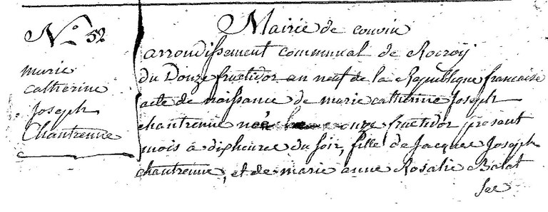 CHANTERENNE Marie Catherine Joseph