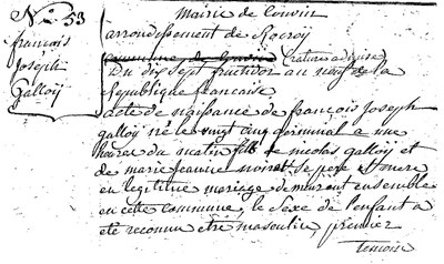 GALLOY François Joseph