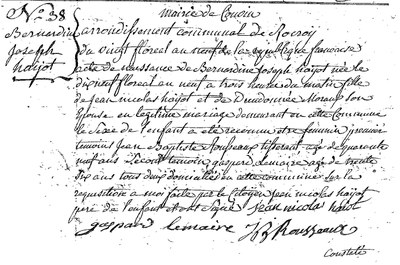 HAYOT Bernardin Joseph