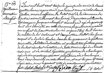 BIENFAIT Guillaume Marcellin