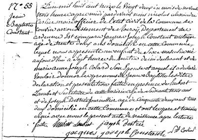 CONSTANT Jean Baptiste