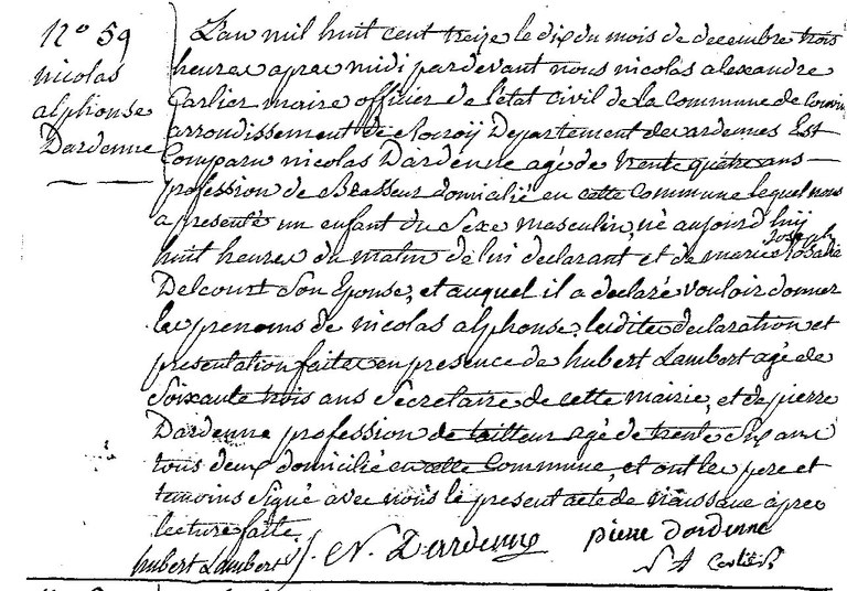 DARDENNE Nicolas Alphonse