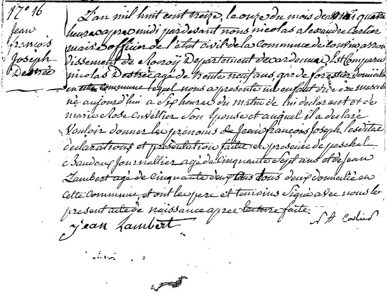 DESTREE Jean François Joseph