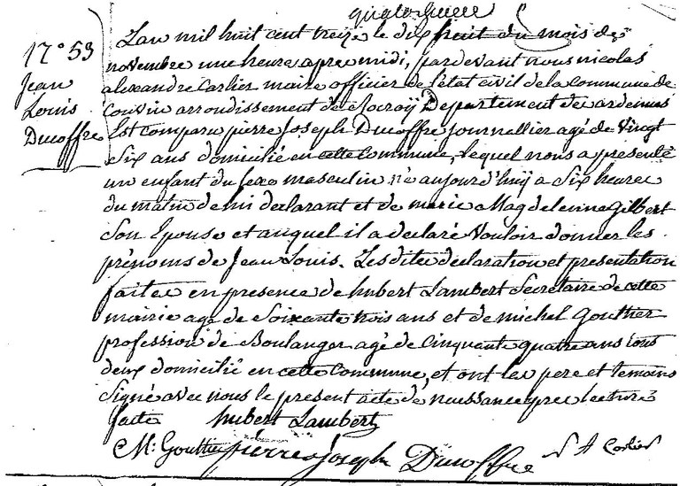 DUCOFFRE Jean Louis