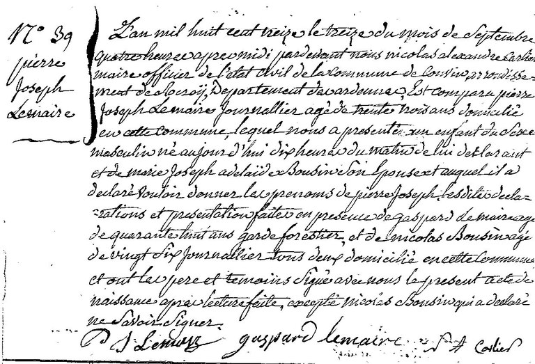 LEMAIRE Pierre Joseph