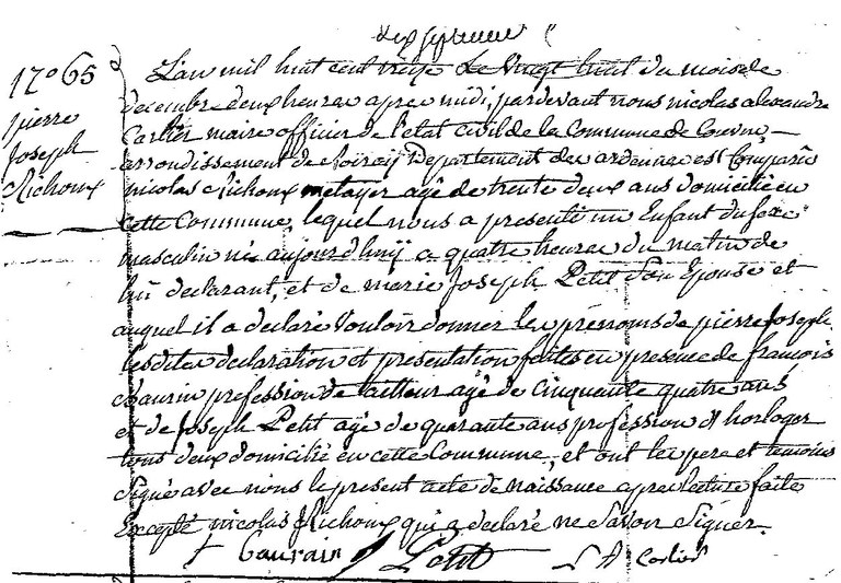 RICHOUX Pierre Joseph