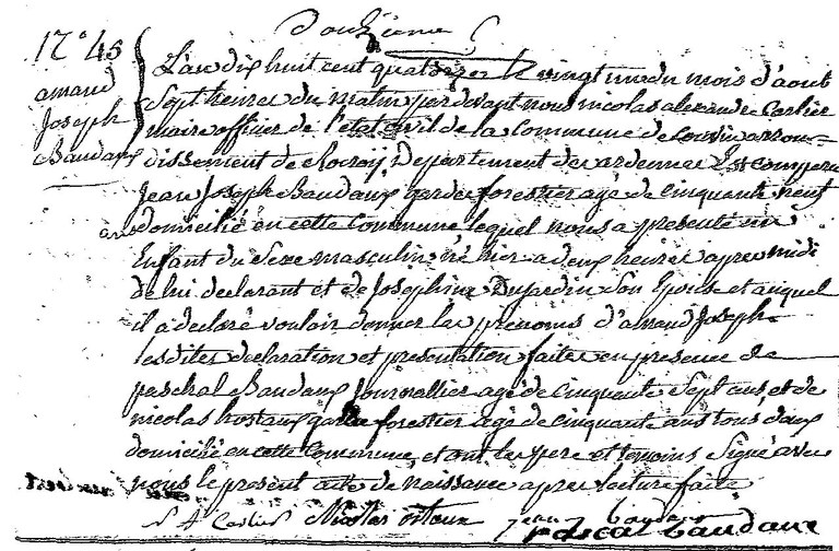 BAUDAUX Amand Joseph